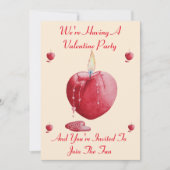 Burning Liefde Hart valentijnen Feestuitnodiging Kaart (Voorkant)