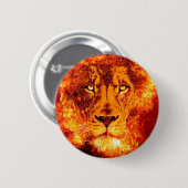 Burning Lion van Judah Ronde Button 5,7 Cm (Voorkant /achterkant)