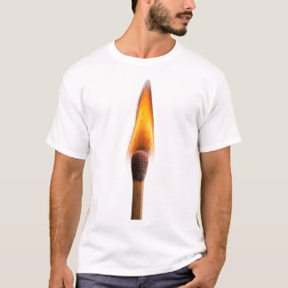 Burning Matchstick Flame Art – Fire Spark Dark Aes T-shirt