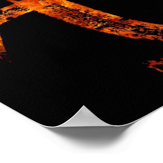 Burning on Fire Letter A Poster (Hoek)