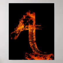 Burning on Fire Letter A