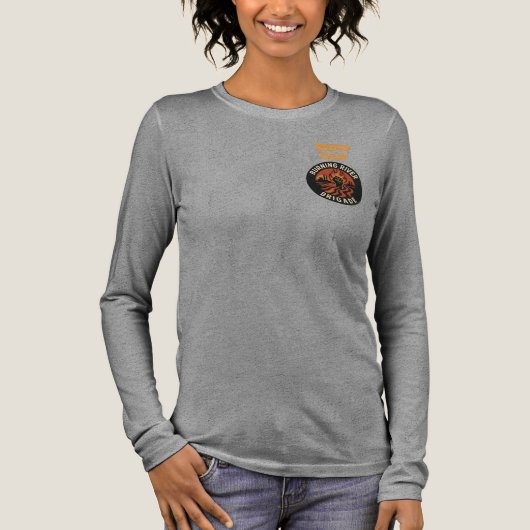 Burning river brigade long sleeve  Tri-Blend shirt (Voorkant)