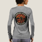 Burning river brigade long sleeve  Tri-Blend shirt (Achterkant)