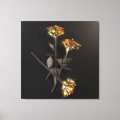 Burning Roses – Golden Elegance Canvas Afdruk (Voorkant)
