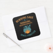 Burning Sage ontwijken van verantwoording Vierkante Sticker (Envelop)