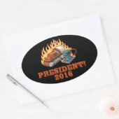 Burning Sanders Ovale Sticker (Envelop)