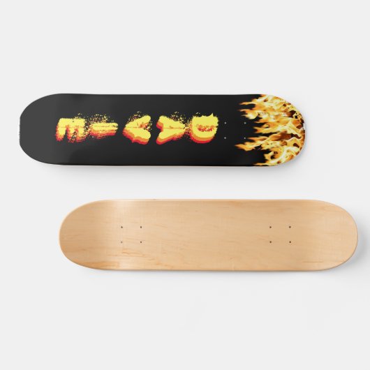 Burning Skateboard with Your Name (Horizontaal)