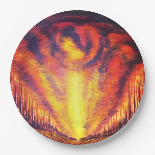 Burning Sky Papieren Bordje (Voorkant)