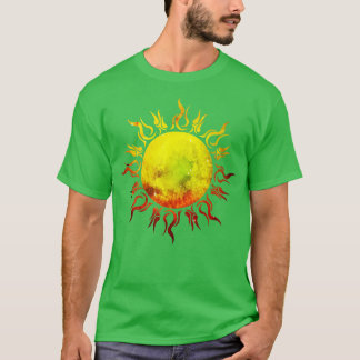 Burning Sun Tribal Tattoo Universe T-shirt