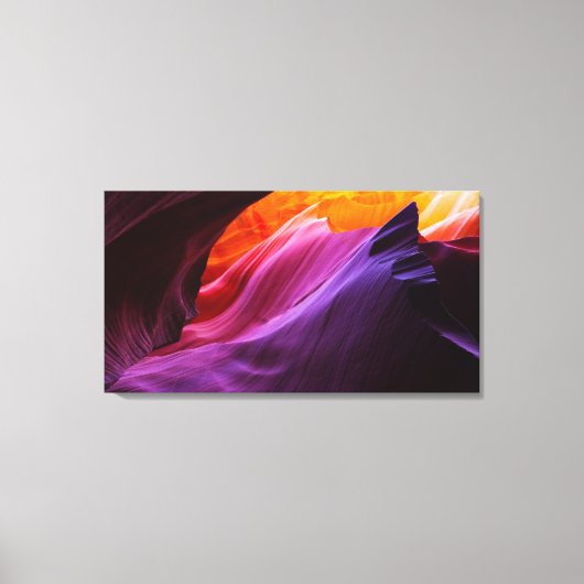 Burning Twilight - Antelope Canyon rotsformaties Canvas Afdruk (Voorkant)