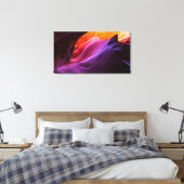 Burning Twilight - Antelope Canyon rotsformaties Canvas Afdruk (Insitu (Slaapkamer))