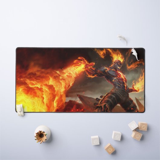Burning Vengeance Gaming Desk Mat | vlammousepad (Kindertafel)