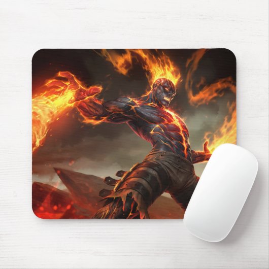 Burning Vengeance Gaming Mousepad | met een vlamme Muismat (Met muis)