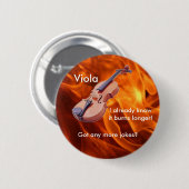 "Burning Viola"-Button Ronde Button 5,7 Cm (Voorkant /achterkant)