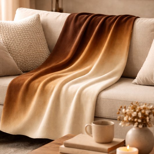 Burnished Luxe Espresso Gold Fleece Blanket
