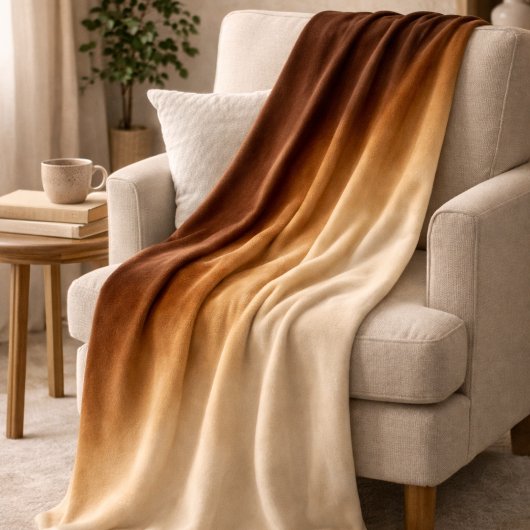 Burnished Luxe Espresso Gold Fleece Blanket Deken