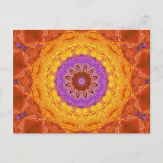 Burnished Sun Mandala Post Card Briefkaart (Voorkant)