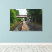 Burnley Barracks-spoorlijn - Lancashire Railways Canvas Afdruk (Insitu (Houten vloer))