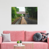 Burnley Barracks-spoorlijn - Lancashire Railways Canvas Afdruk (Insitu (Woonkamer))