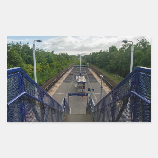 Burnley Rose Grove Railway Station Rechthoekige Sticker (Voorkant)