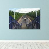 Burnley Rose Grove Spoorwegstation Canvas Afdruk (Insitu (Houten vloer))