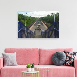 Burnley Rose Grove Spoorwegstation Canvas Afdruk