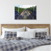 Burnley Rose Grove Spoorwegstation Canvas Afdruk (Insitu (Slaapkamer))