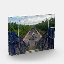 Burnley Rose Grove Spoorwegstation Fotoblokken