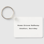 Burnley Rose Grove Spoorwegstation Sleutelhanger (Achterkant)