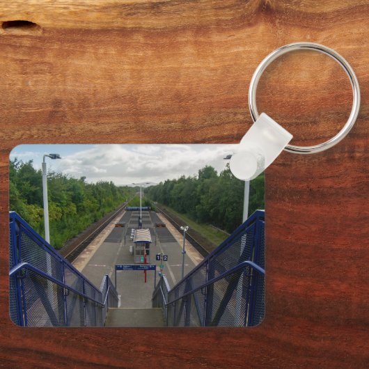 Burnley Rose Grove Spoorwegstation Sleutelhanger (Voorkant)