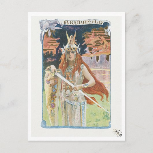 Burnnhild (1899) van Gaston Bussière Briefkaart (Voorkant)