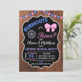Burnoues of bows gender onthullen uitnodiging (Staand voorkant)