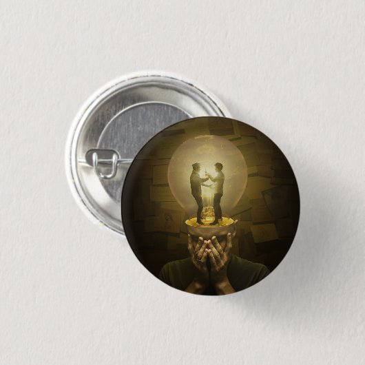 Burnout bestrijden ronde button 3,2 cm (Voorkant /achterkant)