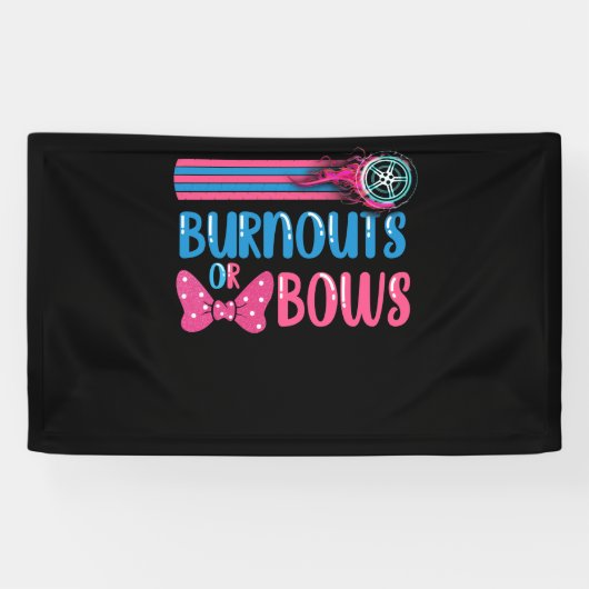 Burnouts of Bows Gender onthullen partijidee Spandoek (Horizontaal)