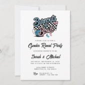 Burnouts of Bows Gender Reveal Party Uitnodiging (Voorkant)