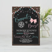 Burnouts of Bows Geslacht Onthullen Partij Kaart (Staand voorkant)