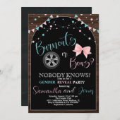 Burnouts of Bows Geslacht Onthullen Partij Kaart (Voorkant / Achterkant)