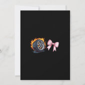 Burnouts of Bows Girl of Boy Gender Reveal Party Kaart (Achterkant)