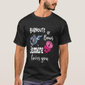 Burnouts of Bows Mémère houdt van je Frans Canadee T-shirt (Voorkant)