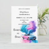 Burnouts of strikken thema geslacht onthullen kaart (Staand voorkant)