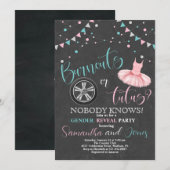 Burnouts of Tutus Gender Reveal Party Kaart (Voorkant / Achterkant)
