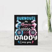 Burnouts Or Bows Daddy Love You Gender Reveal Anno Kaart (Voorkant)