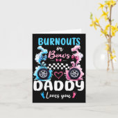 Burnouts Or Bows Daddy Love You Gender Reveal Anno Kaart (Gele Bloem)