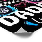 Burnouts Or Bows Daddy Love You Gender Reveal Anno Poster (Hoek)