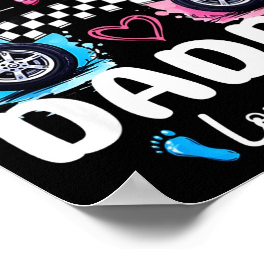 Burnouts Or Bows Daddy Love You Gender Reveal Anno Poster (Hoek)