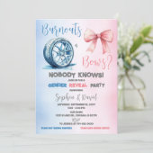 Burnouts or bows Gender Reopenbaarmakingsfeest Kaart (Staand voorkant)