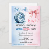 Burnouts or bows Gender Reopenbaarmakingsfeest Kaart (Voorkant / Achterkant)