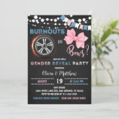 Burnouts or bows Gender Reopenbaarmakingsfeest Kaart (Staand voorkant)