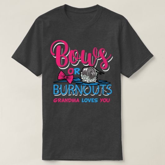 Burnouts or Bows Gender Reopenbaart Baby Announce T-shirt (Design voorkant)