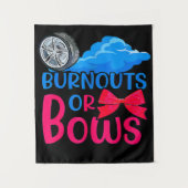 Burnouts or Bows Gender Reopenbaart partijmoeder o Wandkleed (Voorkant)
